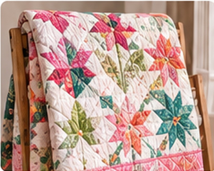 Colorful floral quilt