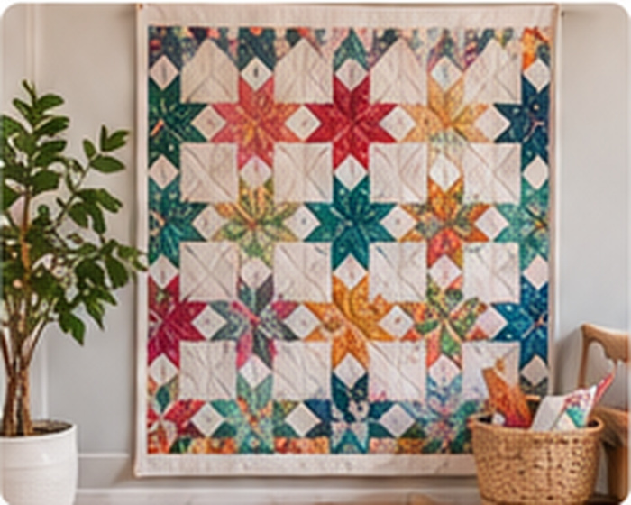 Colorful star quilt